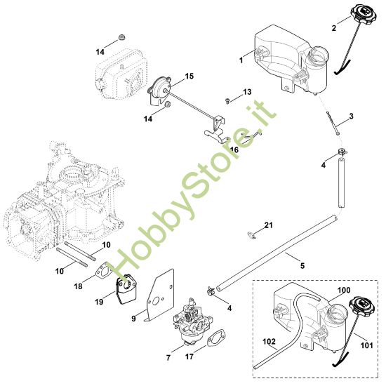 Picture of G - Carburatore, condotto carburante XT-675 (XT675-3098)